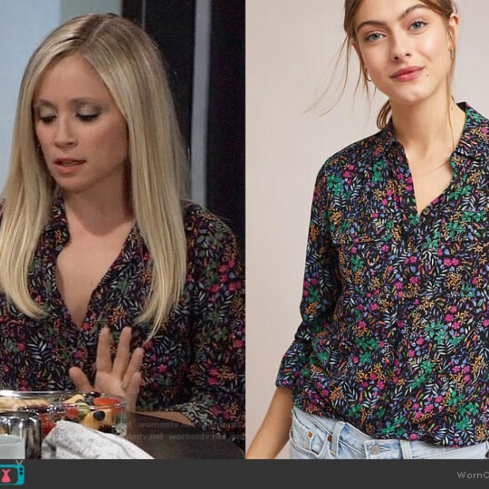 Maeve by Anthropologie floral shirt size 4